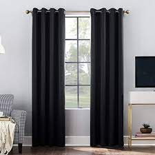 Sun Zero Oslo Theater Grade Extreme 100% Blackout Grommet Curtain Panel, Black image 0