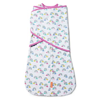 SwaddleMe ArmsFree Convertible Swaddle, Stage 2, Large (3-6 months) - Rainbow image 0