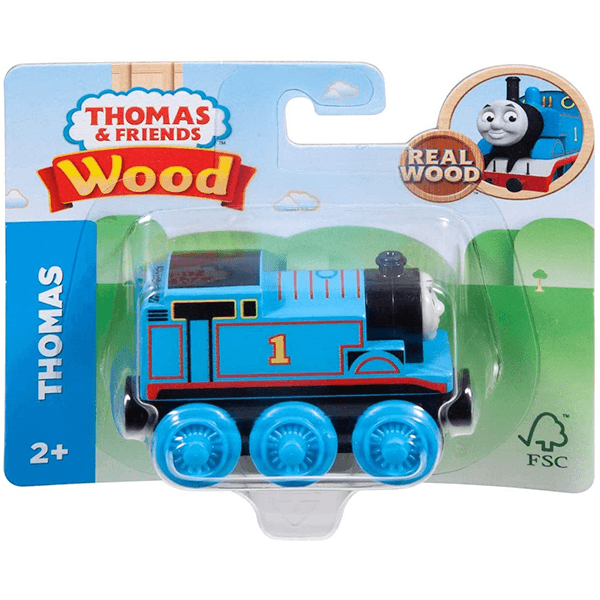 Fisher-Price Thomas & Friends Wooden Train Car Toy Push-Along Wood | Blue | 2y+ image 0