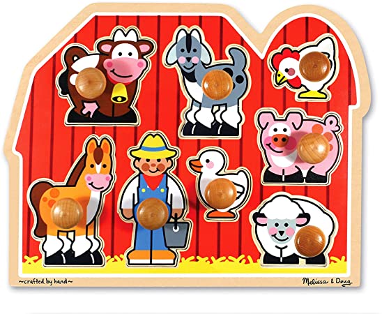 zz Melissa & Doug Large Farm Jumbo Knob Puzzle image 0