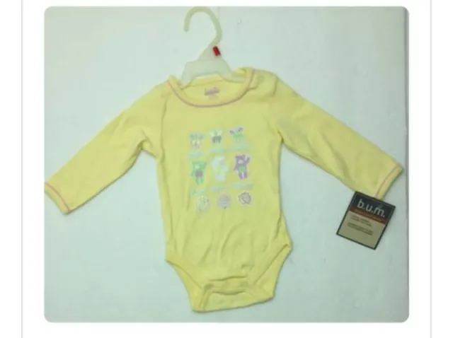 zz B.U.M 100% Cotton Onesie, Double Cream (6 M) (12 M) image 0