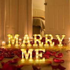 zzz Light Up Marry Me Sign with Warm White LEDs (Proyatech) - Rental image 0