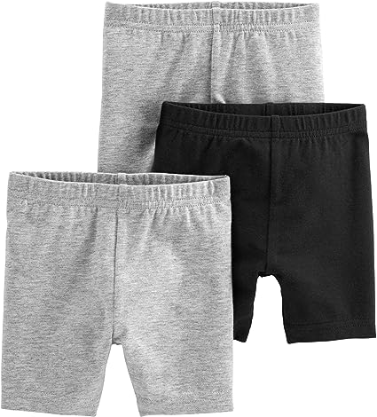 Carter's 3-Pack Bike Shorts, Black & Gray (6-9 m) image 0