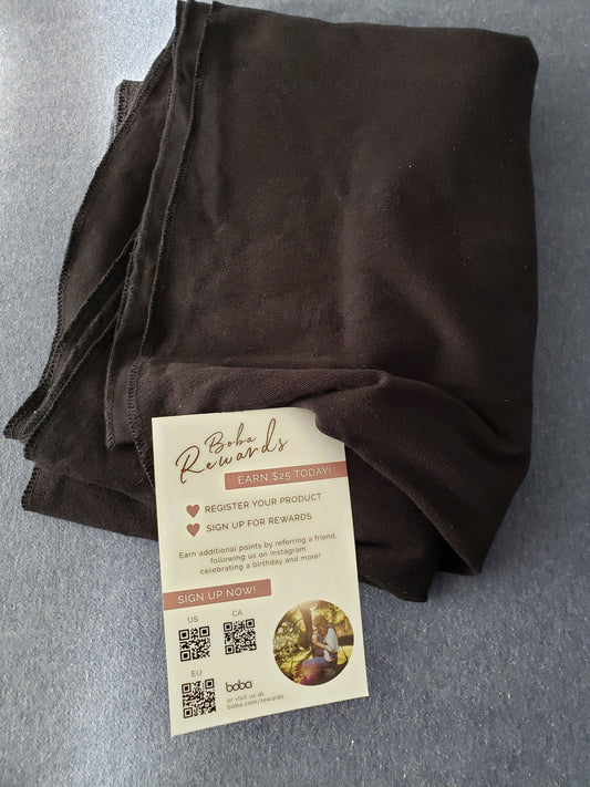 zz Boba Wrap Baby Carrier - Original Stretchy Infant Sling (Black) image 0
