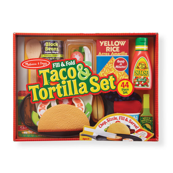 Melissa & Doug Fill & Fold Taco & Tortilla Mexican Play Food Set  (43 pieces) image 0