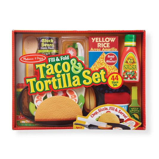 Melissa & Doug Fill & Fold Taco & Tortilla Mexican Play Food Set  (43 pieces) image 0
