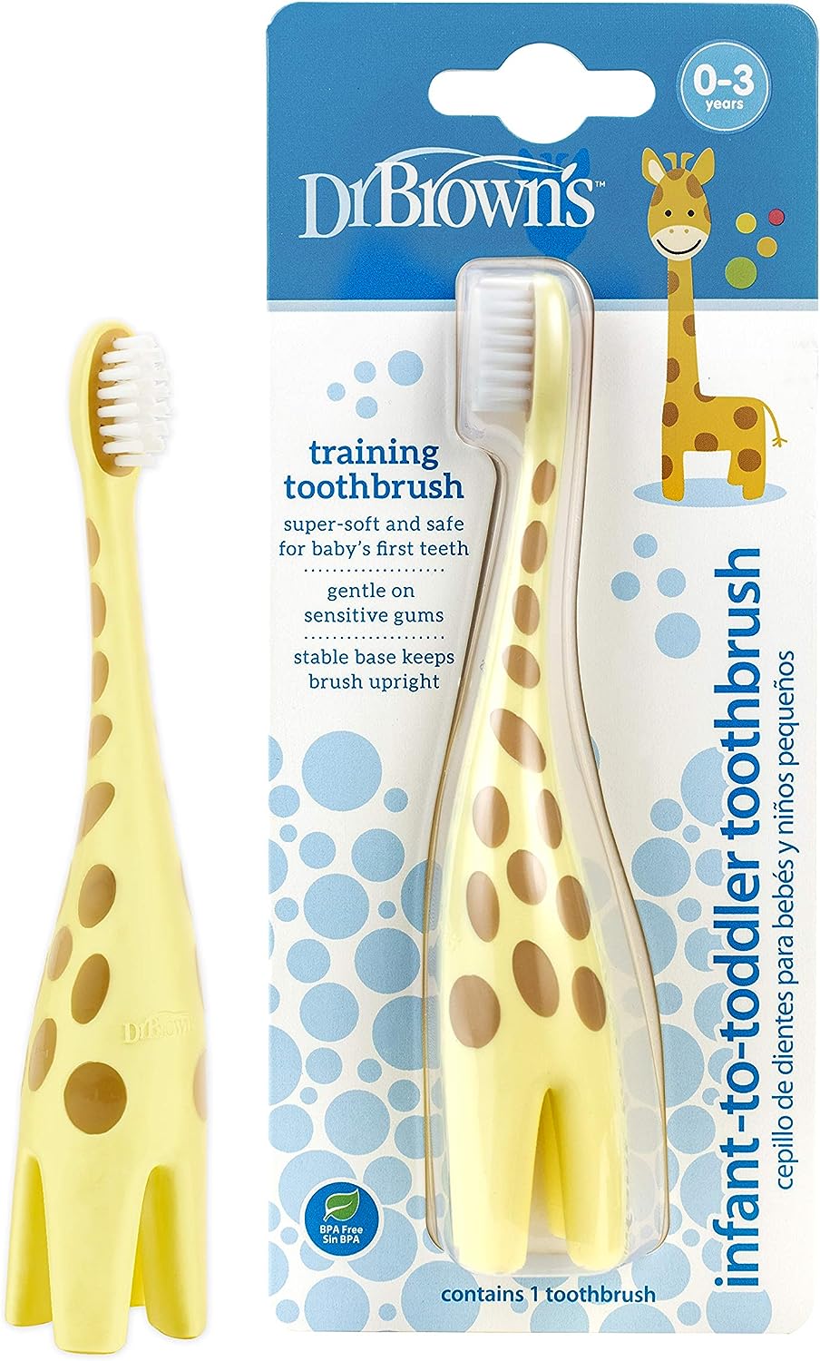 Dr. Brown Toothbrush (Giraffe), Infant/Toddler Toothbrush image 0