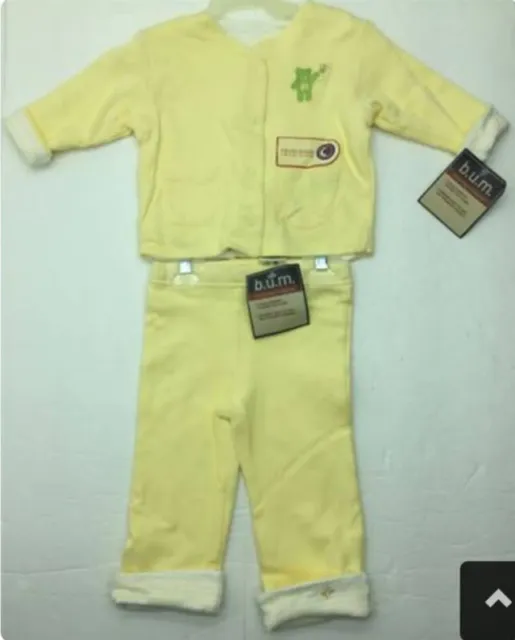 zz B.U.M Baby Reversible 2 Piece Jacket Set Yellow/Cream (3 M) (6 M) image 0