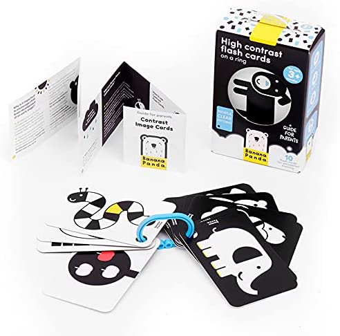 zz High Contrast Flash Cards on a Ring Age 3m+ Flash Cards image 0