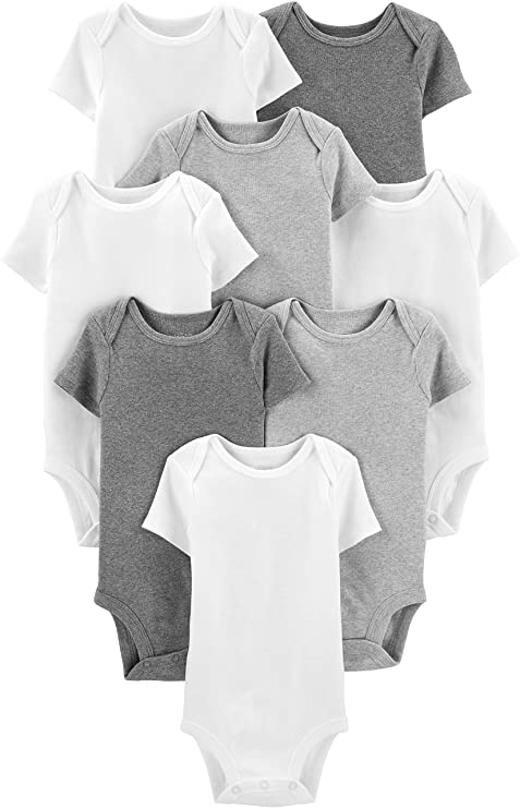 zz Carter's Bodysuits, Heather Grey & White (Preemie) (18-24 M) image 0