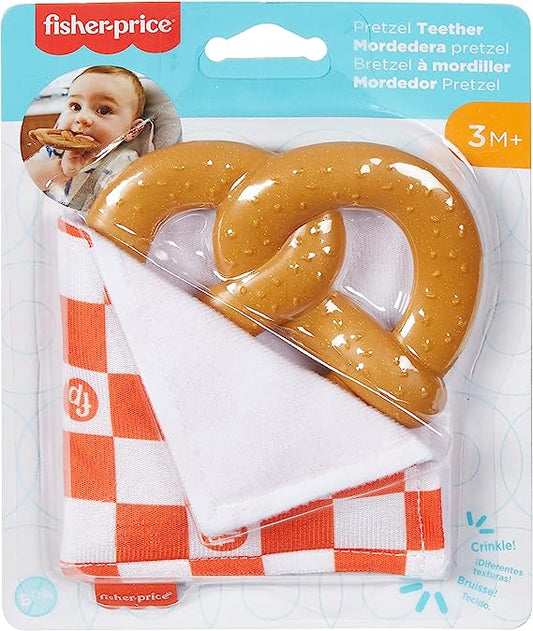 zz Fisher-Price Pretzel Teether, Pretend Food BPA-Free Teether W Crinkle image 0