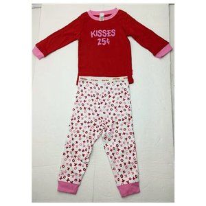 Little Tikes Pajama Set (2 Piece)- Red/White (Kisses - 25 c) [18-24 M] image 0