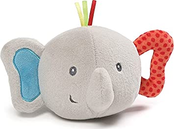 zz GUND Baby Flappy Elephant Silly Sounds Light Up Plush Ball, Grey, 6" image 0