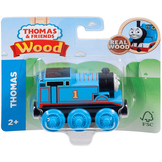 Fisher-Price Thomas & Friends Wooden Train Car Toy Push-Along Wood | Blue | 2y+ image 0