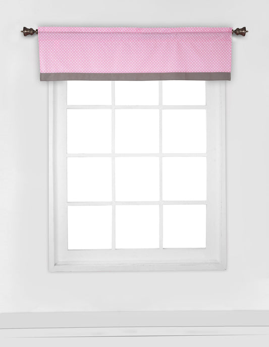 Bacati Elephants Pink/Grey Window Valance image 0