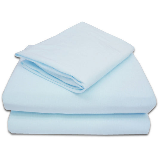 zz American Baby Company - Toddler Bedding Sheet Set, Blue (100% cotton percale) image 0