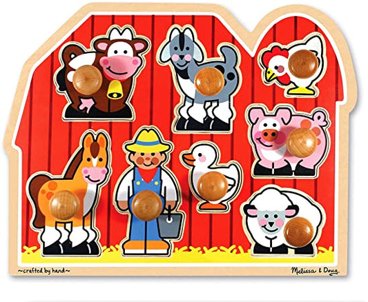 zz Melissa & Doug Large Farm Jumbo Knob Puzzle image 0