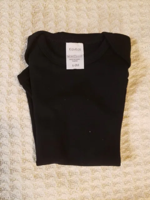 Kavkas Black Onesie/Bodysuit, Short Sleeve (6-9 M) image 0